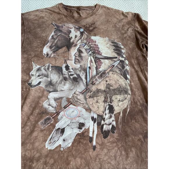 The Mountain Vintage Native Tribal Chieftan T-Shirt Size 2XL RN# 96926 - Picture 2 of 8